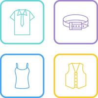 Shirt and Tie and Belt Icon vector