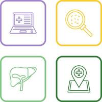 Laptop and Analytics Icon vector