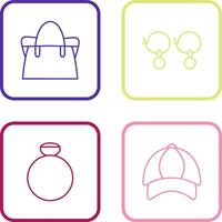 Bag and Earrings Icon vector