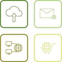 Upload to Cloud and Message Settings Icon vector