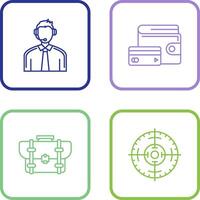 Customer Support and Wallet Icon vector