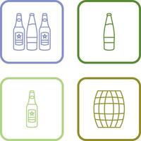 cerveza botellas y alcohol icono vector