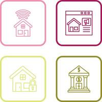 Smart house and Marketing Icon vector