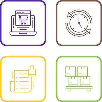 Add to Cart and Run time Icon vector