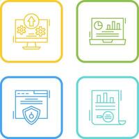 Upload and Dashboard Icon vector