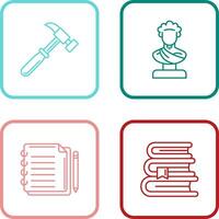 Hammer and Statue Icon vector