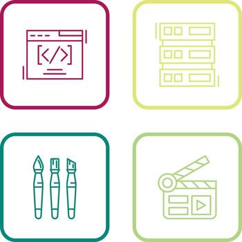 Web Coding ND Server Icon vector
