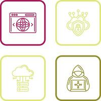 Cloud Security and Website Icon vector