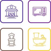 Warehouse and Microwave Icon vector