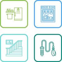 Shower and Dishwasher Icon vector