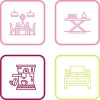 Iron Board and Table Icon vector