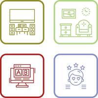 Home Theater and Living Room Icon vector