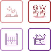 Lamps and House Plants Icon vector