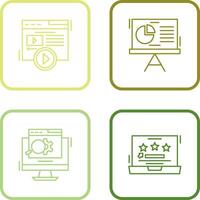 contenido y tarta gráfico icono vector