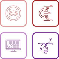 Layers and Flowchart Icon vector