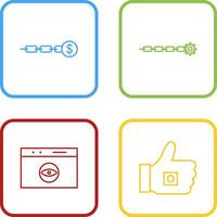 link sales and link optimization Icon vector