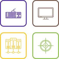 Keyboard and LCD Icon vector