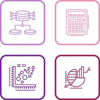 estructurado datos y calculadora icono vector