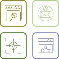 Magnifying Glass and Email Icon vector