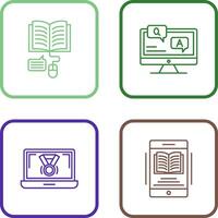 Online Learning and Faq Icon vector