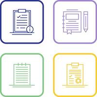 Info and Journal Icon vector