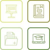 tablero y libro icono vector