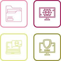 Folder and Malware Icon vector