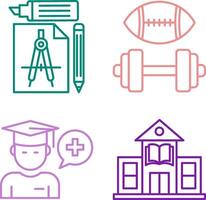 Study Tools and Sport Faculty Icon vector