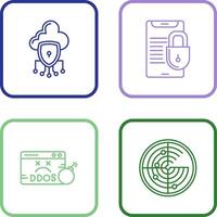 Data Protection and Smart Phone Icon vector