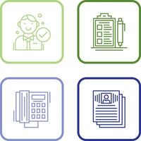 Hire and Check List Icon vector