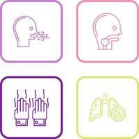 Bad Breath and Throat Cancer Icon vector