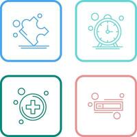 Puzzle and Stop Watch Icon vector