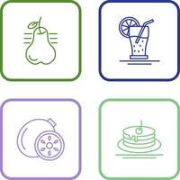 Pear and Orange Juice Icon vector