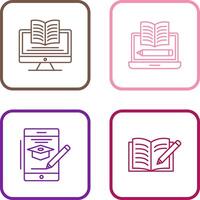 Digital Learning and Written Icon vector