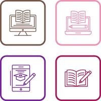 Digital Learning and Written Icon vector