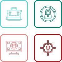 Briefcase and User Icon vector