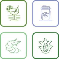 Martini and Coffee Cup Icon vector