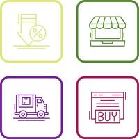 Discount and Online Shopping Icon vector