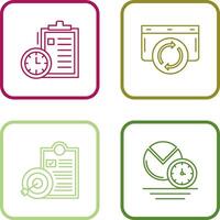 Time Management and Refresh Icon vector