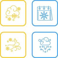 Snowy and Calender Icon vector