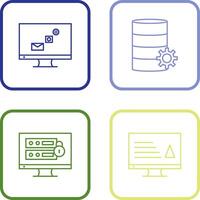 digital marketing and database management Icon vector