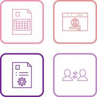 content planning and web support Icon vector