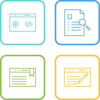 limpiar código y caso estudiar icono vector