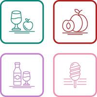 Healthy and Apricot Icon vector