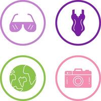 Sun Glasses and Swim Icon vector