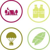 Tent and Life Icon vector