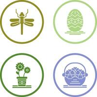 Dragonfly and Easter Icon vector