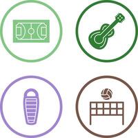 Football and Guitar Icon vector