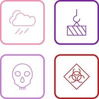 rain and heavy machinery Icon vector