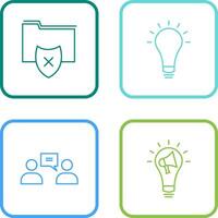 vulnerable folders and innovatives idea Icon vector